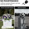 Artificial Cemetery Flowers for Grave,Headstone Flower Saddle for Tombstone Headstone Decorations Non-Fading Easy Fit (Purple White)